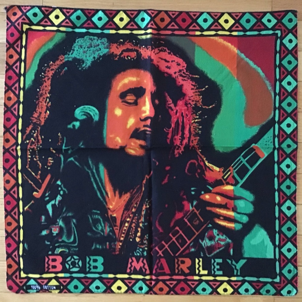 Bob Marley cotton bandana 21” square